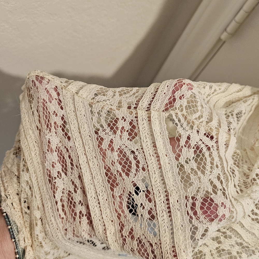 Womens Lace Dress in Cream - Picture 8 of 8